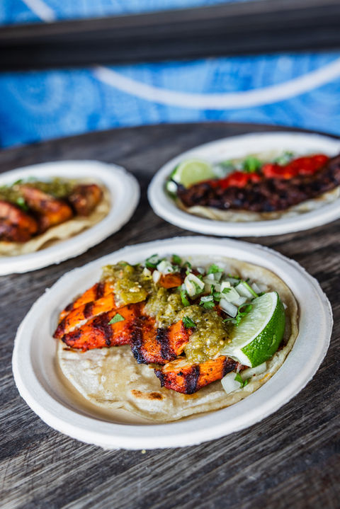Taco plate at the OG Taco Shop counter